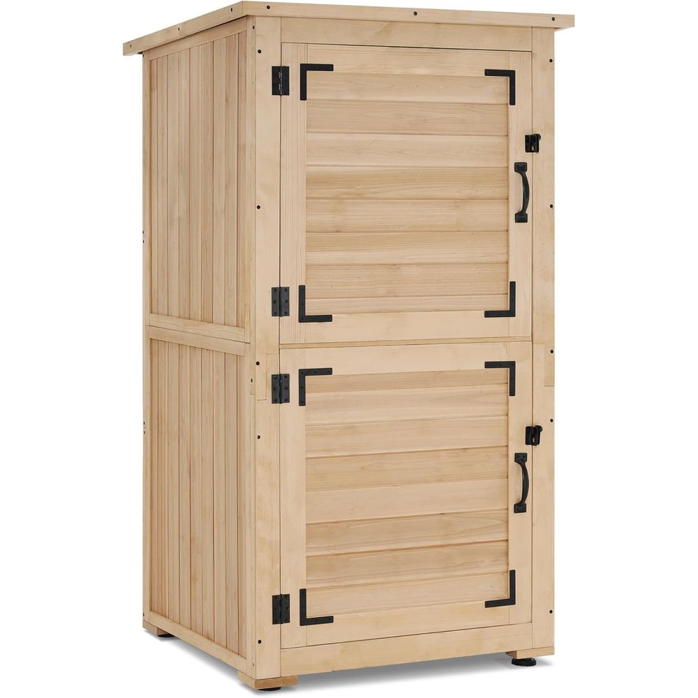 Gardening Tools Of - 30 Natural Wood Outdoor Storage Shed