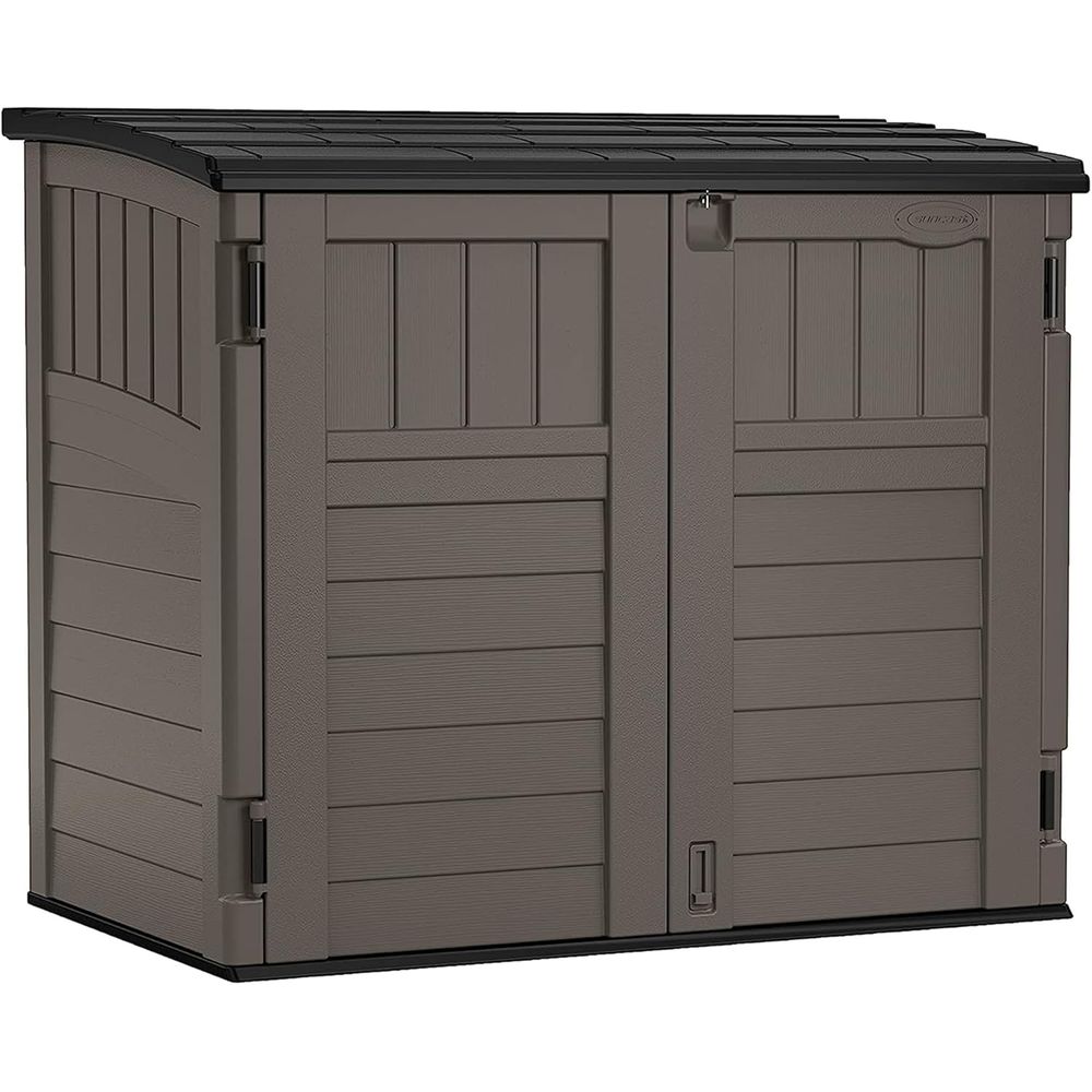 Gardening Tools Of - Portable Stone Grey Outdoor Shed, 4ft