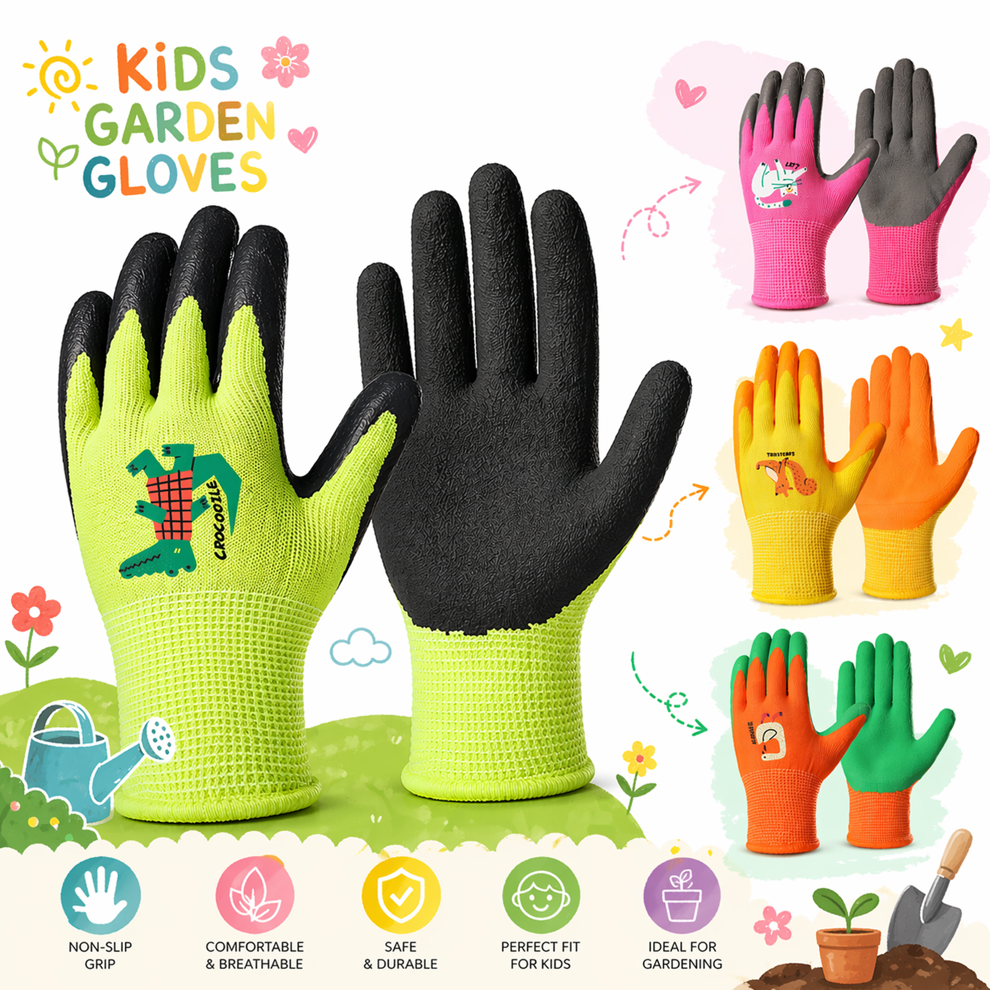 4 Pairs Kids Gardening Gloves  - Gardening Tools For Beginners recensie en prijs