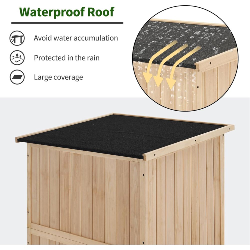 30 Natural Wood Outdoor Storag - Gardening Tools Of recensie en prijs