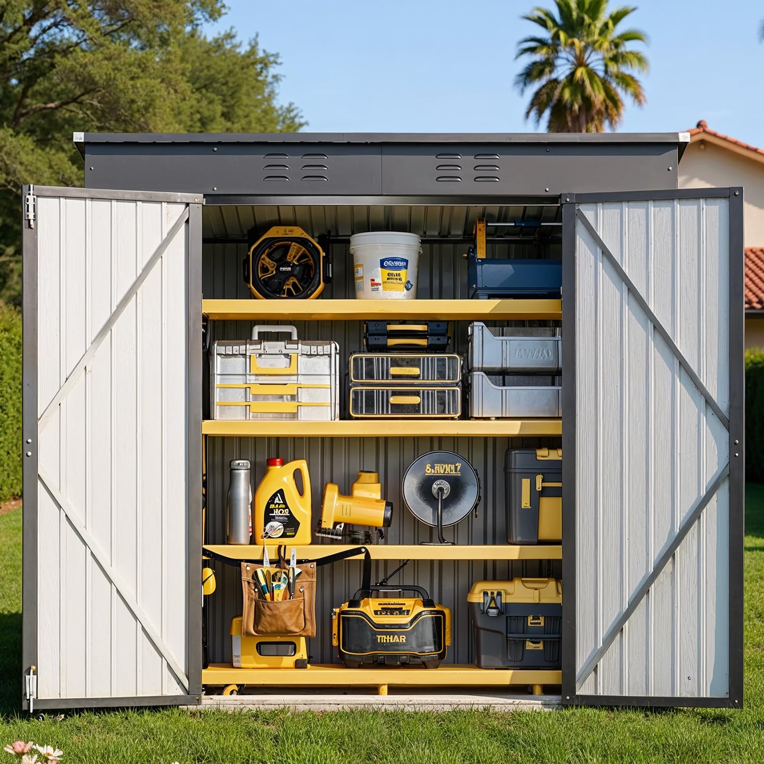 6x4ft Metal Outdoor Storage Sh - Gardening Tools Of recensie en prijs