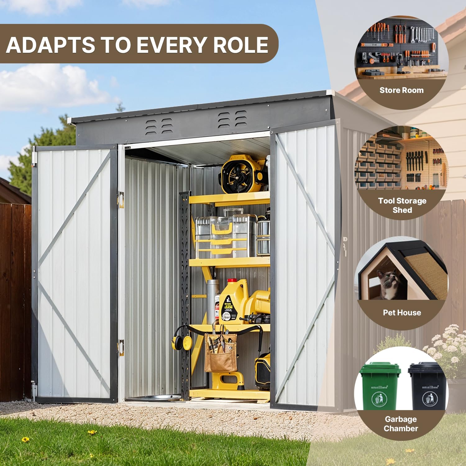 6x4ft Metal Outdoor Storage Sh - Gardening Tools Of recensie en prijs