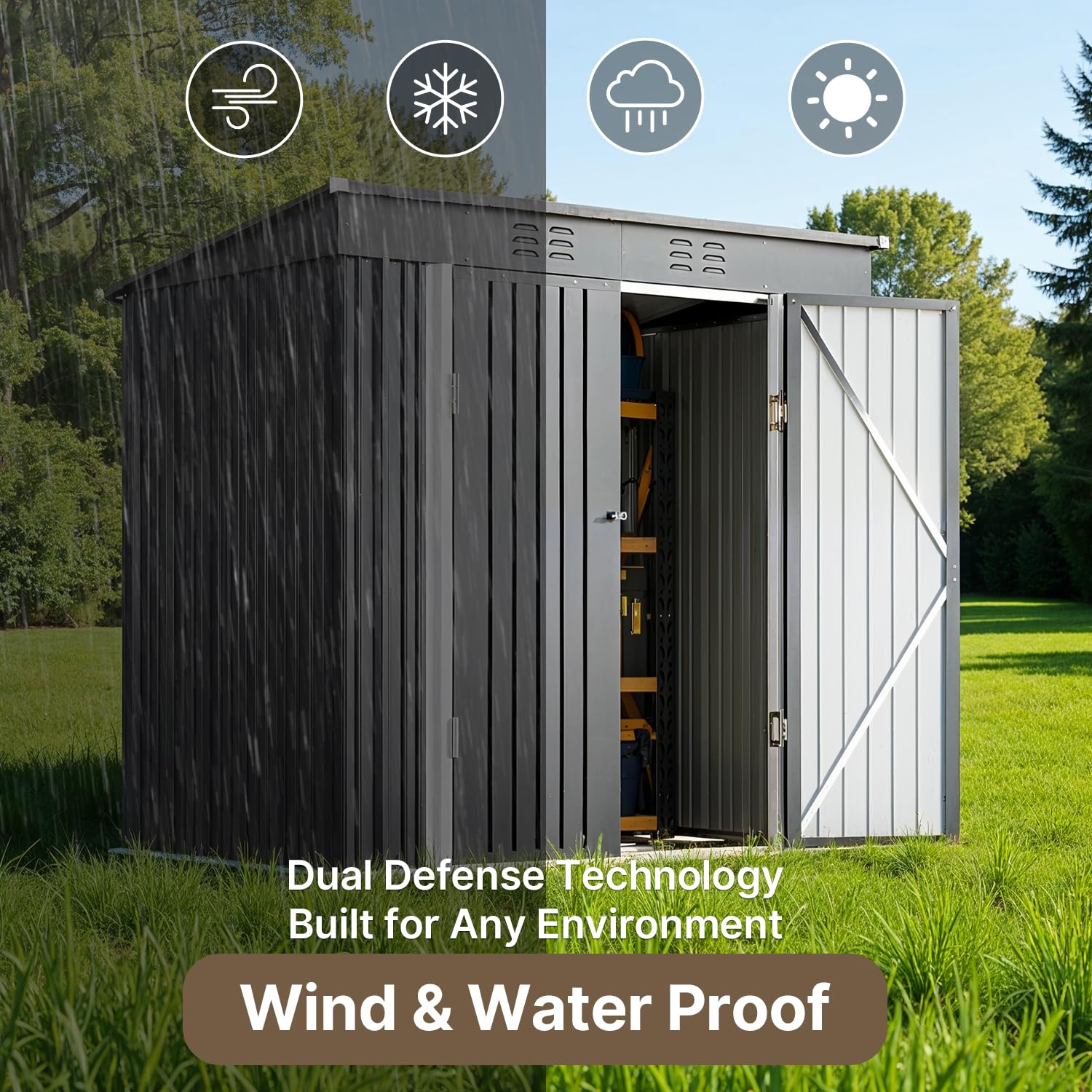 6x4ft Metal Outdoor Storage Sh - Gardening Tools Of recensie en prijs
