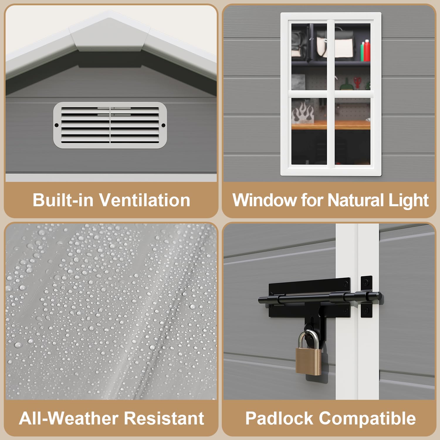 All-Weather Resin Outdoor Stor - Gardening Tools Of recensie en prijs
