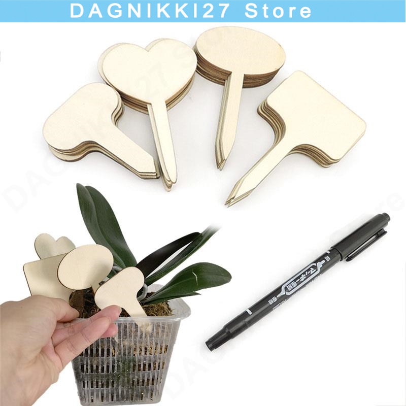 10x T-Type Wooden Plant Labels - Gardening Tools Labeled recensie en prijs