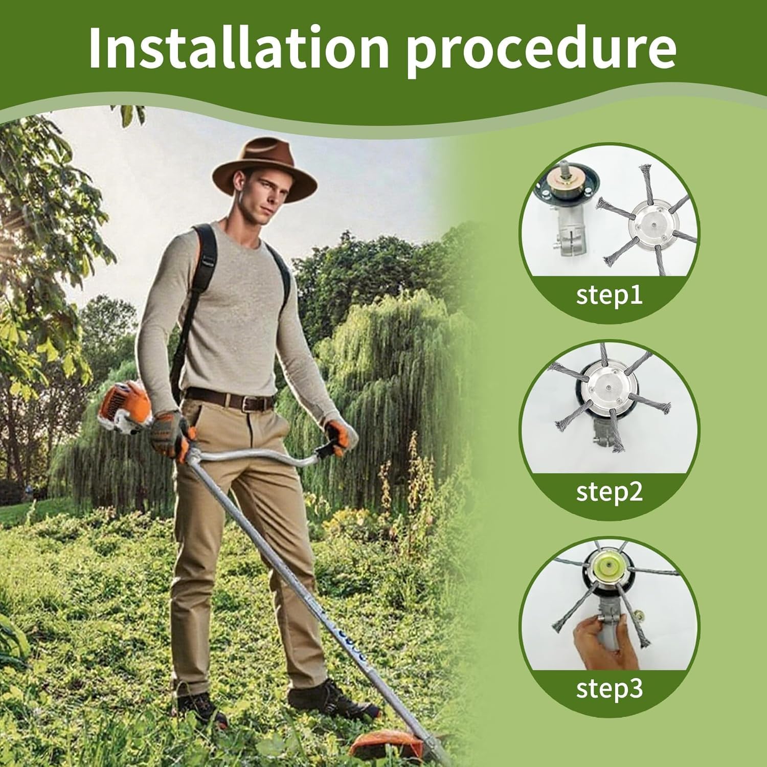Wear Resistant Weed Brush Head - Gardening Tools To Remove Grass recensie en prijs