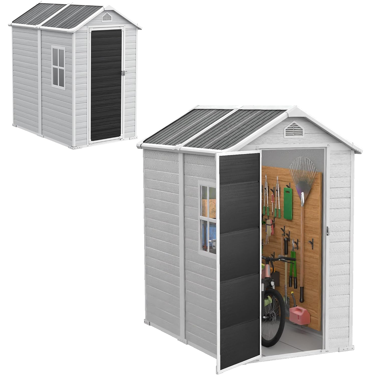 4x6 FT Plastic Storage Shed Wa - Gardening Tools Of recensie en prijs