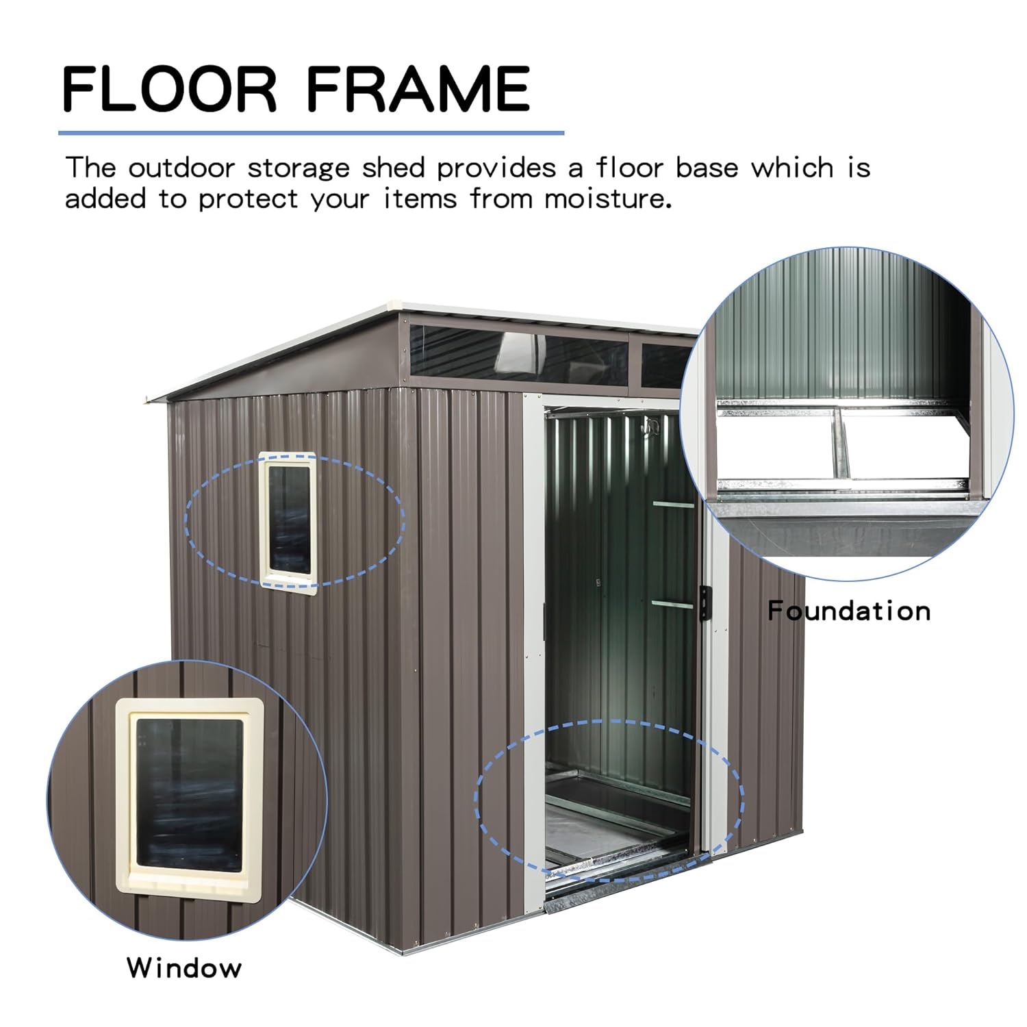6X5 FT Outdoor Storage Shed, W - Gardening Tools Of recensie en prijs