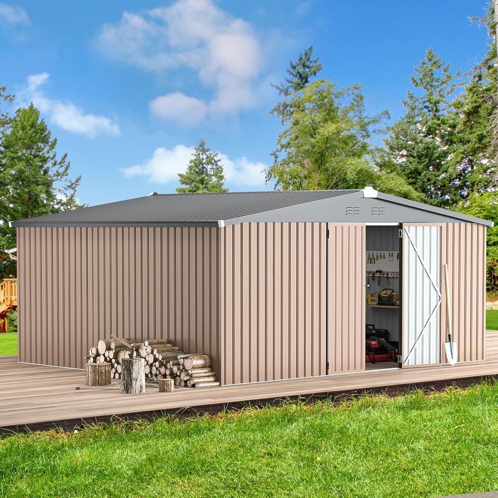 14' x 12' Outdoor Metal Storag - Gardening Tools Of recensie en prijs