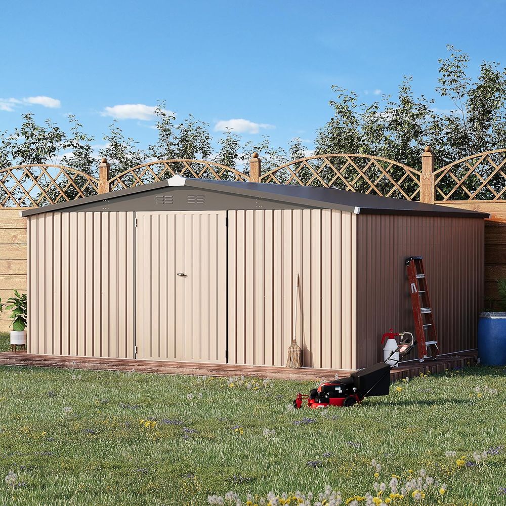 14' x 12' Outdoor Metal Storag - Gardening Tools Of recensie en prijs