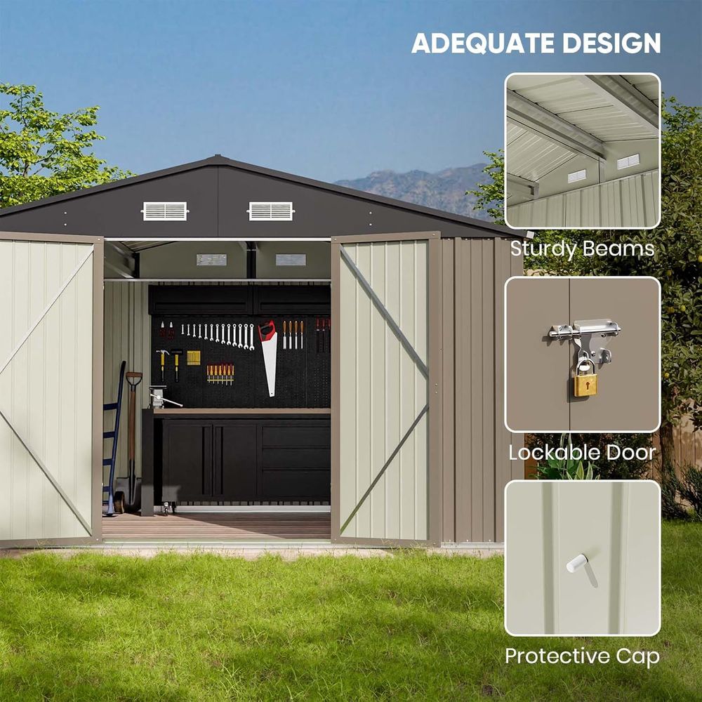 10x8ft Outdoor Storage Shed -  - Gardening Tools Of recensie en prijs
