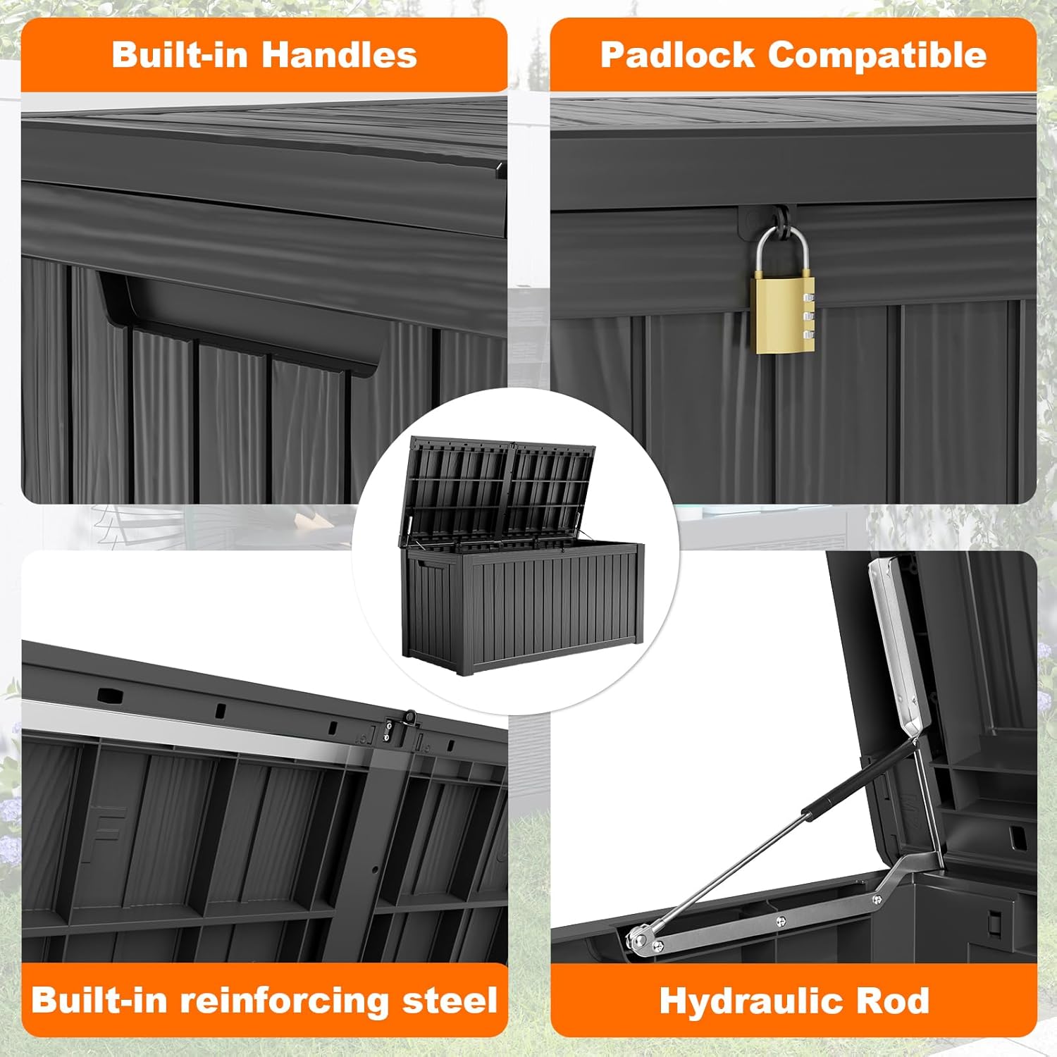180Gal Lockable Resin Deck Box - Gardening Tools Of recensie en prijs